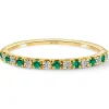 Anillo Diamantes Esmeralda Azalea 0.12 Oro Amarillo