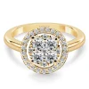 Anillo Diamantes Gardenia 0.65 oro amarillo 18K