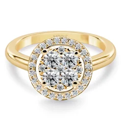 Anillo Diamantes Gardenia 0.65 oro amarillo 18K