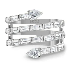Anillo Diamantes Jasmine Snake Oro Blanco
