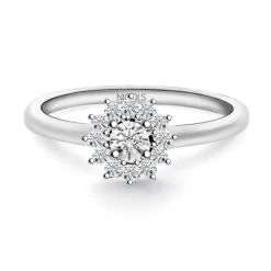 Anillo Diamantes Margarita 0.20