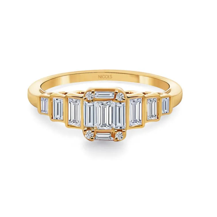 Anillo Diamantes Minerva 0.65Ct Oro Amarillo