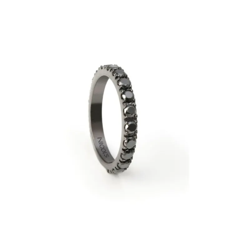Anillo Diamantes Negros Black Power