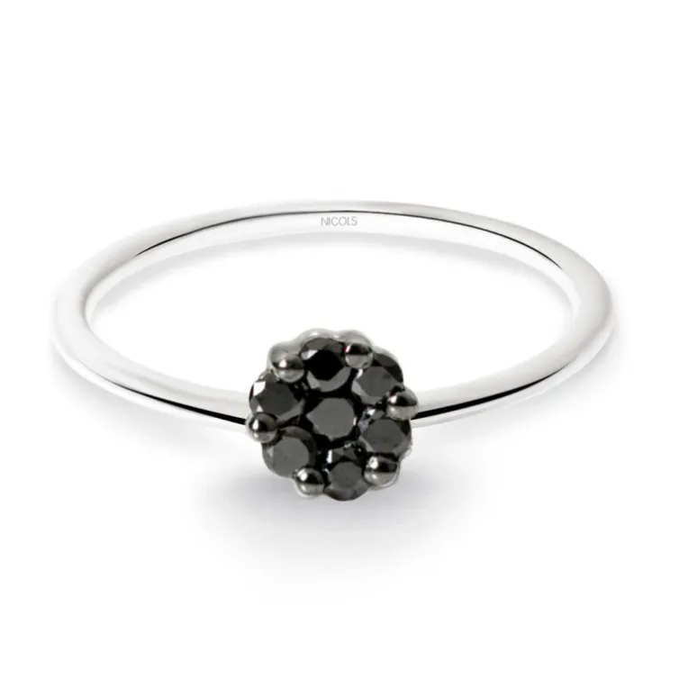 Anillo Diamantes Negros Camelia 0.11