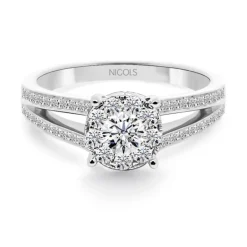 Anillo Diamantes Noa 0.68 Oro Blanco