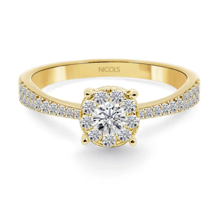 Anillo Diamantes Noa 0.48 Oro Amarillo