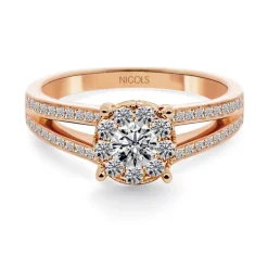 Anillo Diamantes Noa 0.68 Oro Rosa