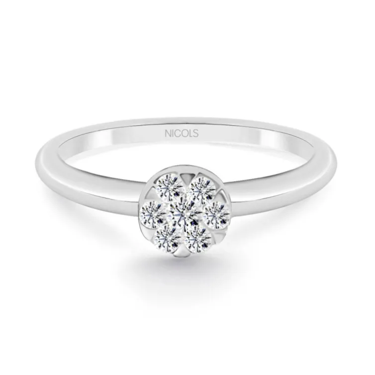 Anillo Diamantes Pasion de Diamantes 0.23 Oro Blanco