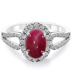 Anillo Diamantes Rubí Royal Jewels