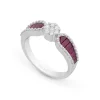 Anillo Diamantes Rubíes Love Female