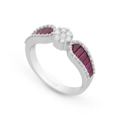 Anillo Diamantes Rubíes Love Female