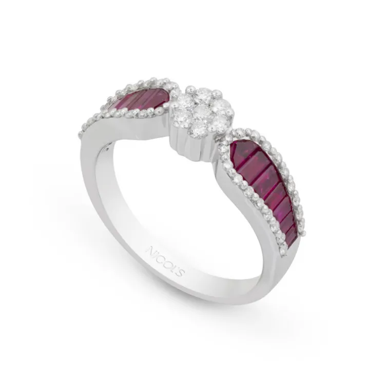 Anillo Diamantes Rubíes Love Female