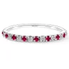 Anillo Diamantes Rubi Azalea 0.12 Oro Blanco