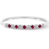 Anillo Diamantes Rubi Azalea 0.04 Oro Blanco