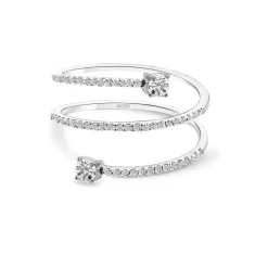 Anillo Diamantes Spiral Rings