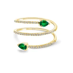 Anillo Diamantes Spiral Rings