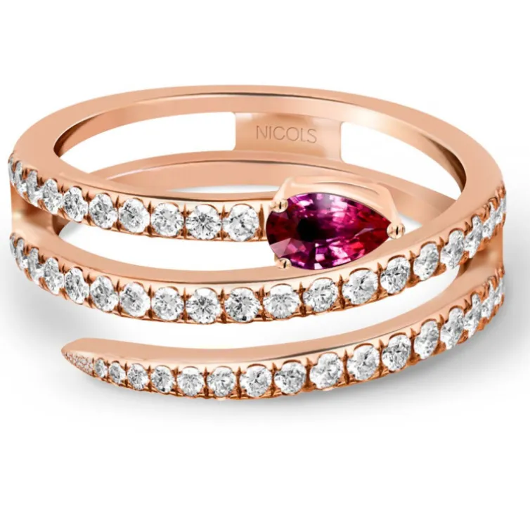 Anillo Diamantes y Rubí Delicia