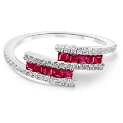 Anillo Diamantes y Rubíes Amelia 0.39