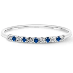 Anillo Diamantes Zafiro Azalea 0.04 Oro Blanco