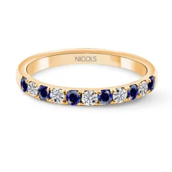 Anillo Diamantes Zafiro Azalea Oro Rosa