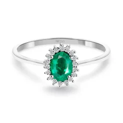 Anillo Esmeralda 0.50 Diamantes Candy