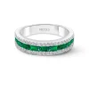 Anillo Esmeralda Alianza Baguette Amelia