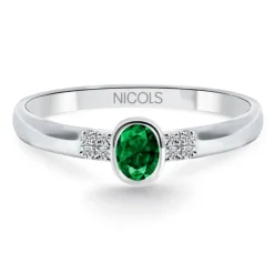 Anillo Esmeralda Aniversario Diamond Color