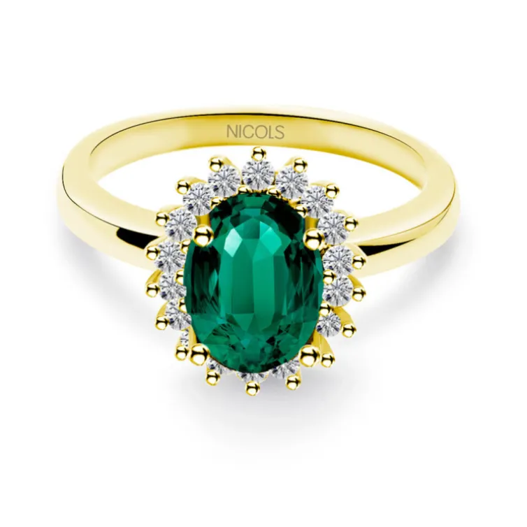 Anillo Esmeralda Dalia 1.30 Oro Amarillo