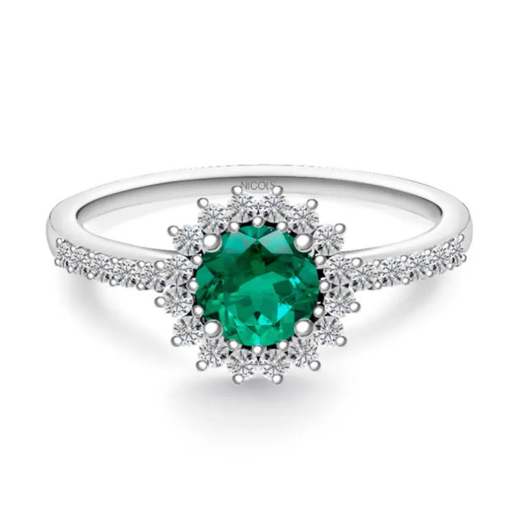 Anillo Esmeralda Margarita 0.60