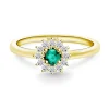 Anillo Esmeralda Margarita 0.25 Oro Amarillo