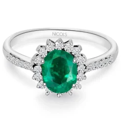 Anillo Esmeralda Orla Dalia 0.95