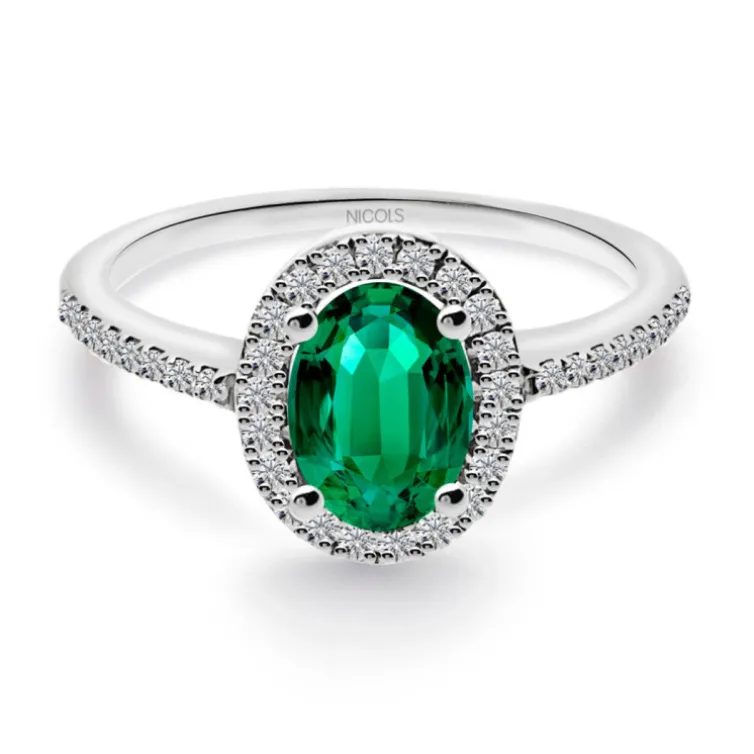 Anillo Esmeralda Orla Dalia 0.90