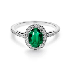 Anillo Esmeralda Orla Dalia 0.98