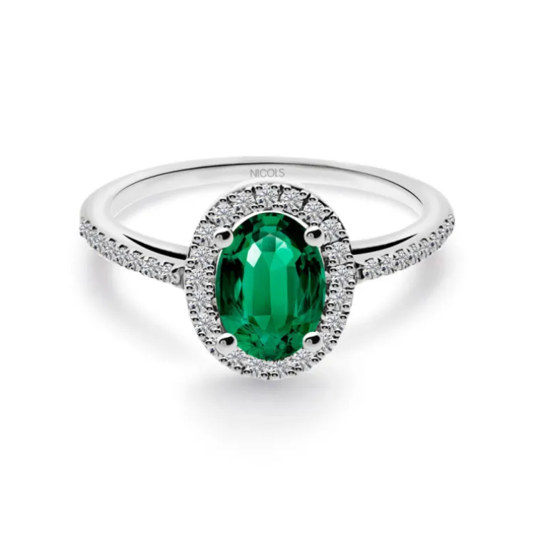 Anillo Esmeralda Orla Dalia 0.98