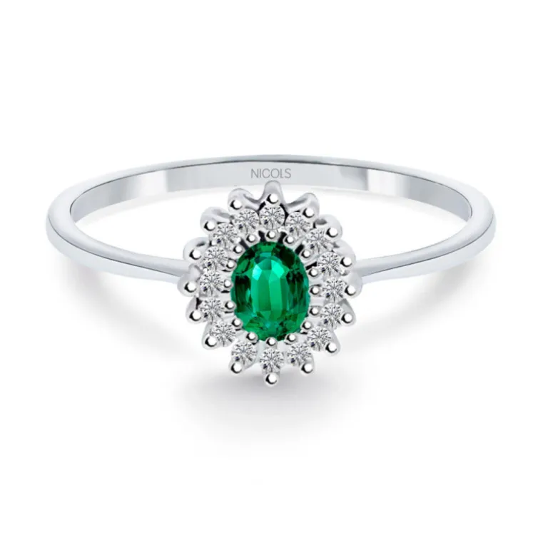 Anillo Esmeralda Oval Detail