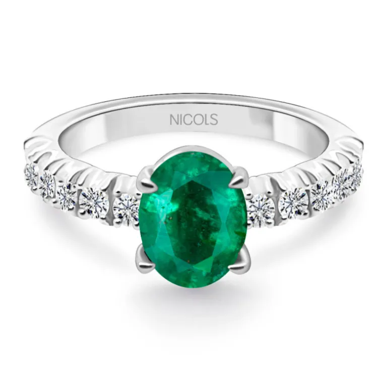 Anillo Esmeralda oval Lola 1.20 Quilates