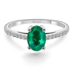 Anillo Esmeralda oval Lola 0.60 ct
