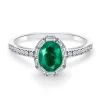 Anillo Esmeralda Oval y Diamantes Colour Oval
