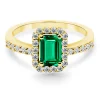 Anillo Esmeralda Sunset Rectangle 0.65Ct Oro Amarillo