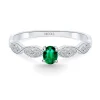 Anillo Esmeralda Wave