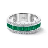 Anillo Esmeralda y Diamantes Baguette Amelia 0.30