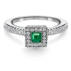 Anillo Esmeralda y Diamantes Diamond Color Orla Quare