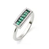 Anillo Esmeraldas y Diamantes Colour Line
