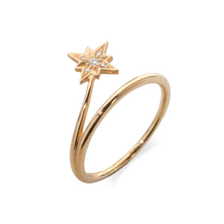 Anillo Estrella Fugaz Cola Diamantes Little Details