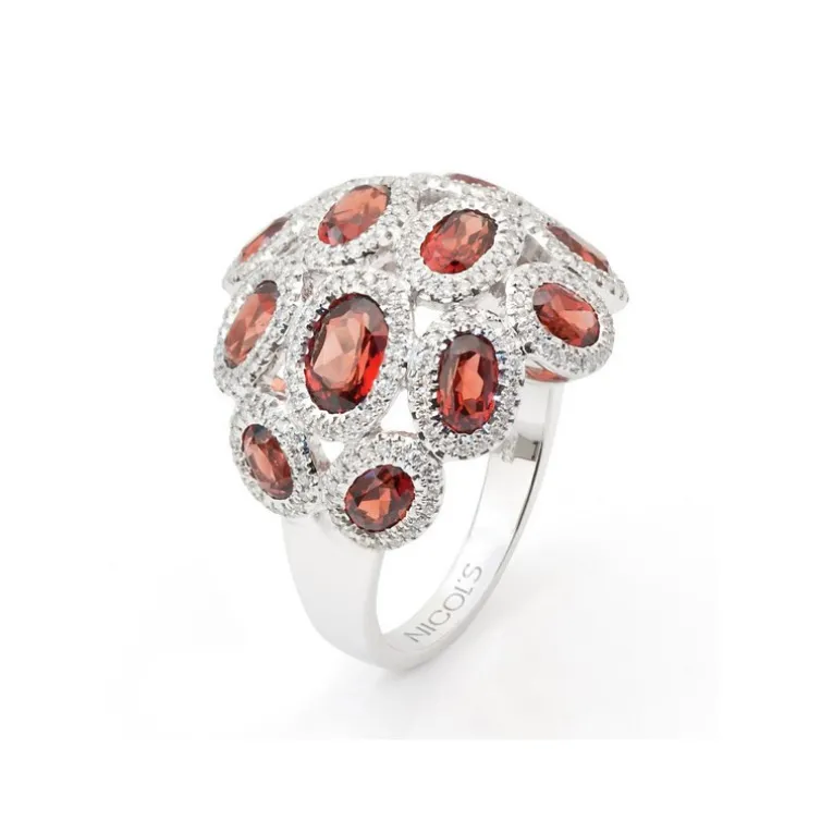 Anillo Granate Galaxy Med