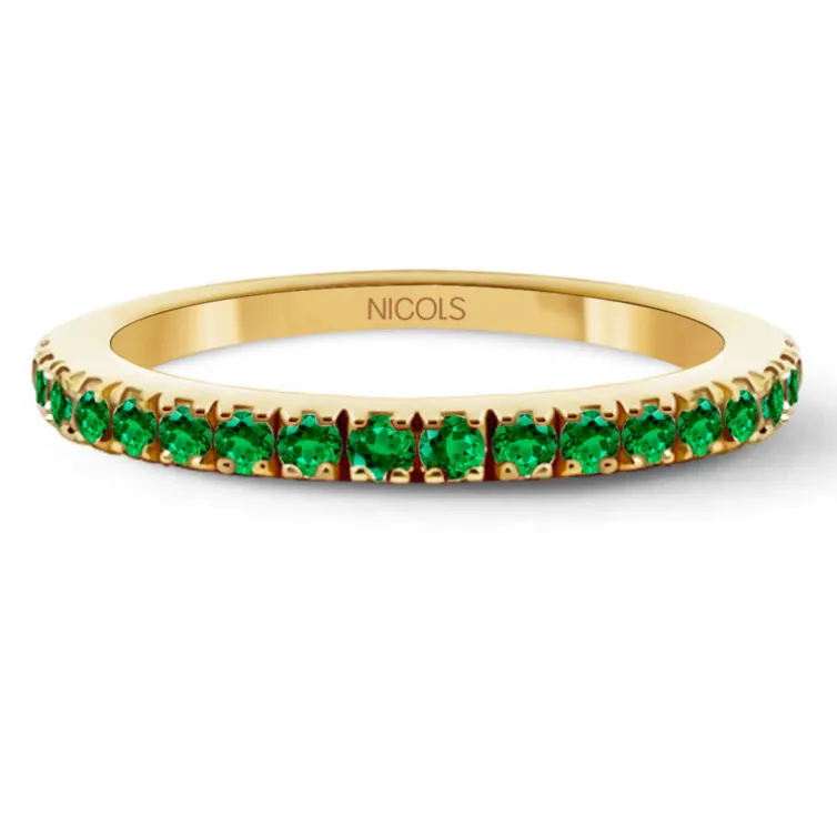 Anillo Granate Verde Dafne Band