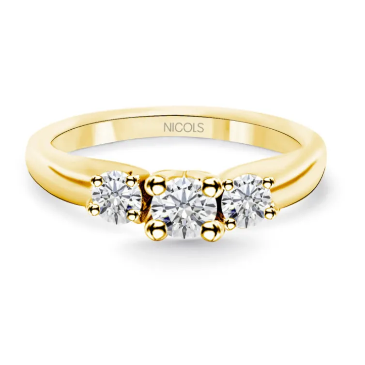 Anillo Megan Trilogy 0.55 Oro Amarillo