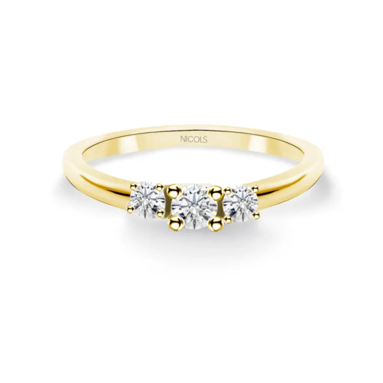 Anillo Megan Trilogy 0.25 Oro Amarillo