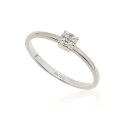 Anillo Mumite Oro Blanco Diamantes 0,05 Ct