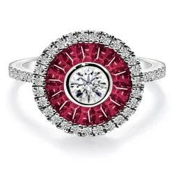 Anillo Ojo De Perdiz Rubi 0.75